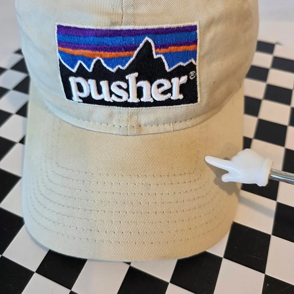 New Era Pusher Patagonia Parody Logo Khaki Hat 9TWENTY Strapback